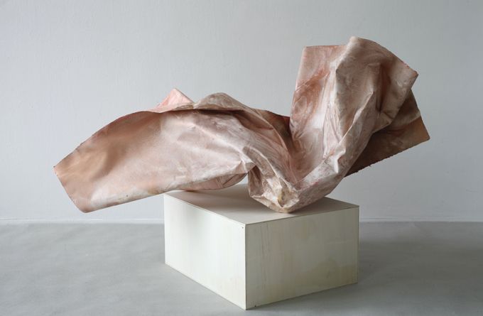 Christine Reifenberger, Cherb, 2014 - 2017, tempera on paper,105 x 65 x 57 cm