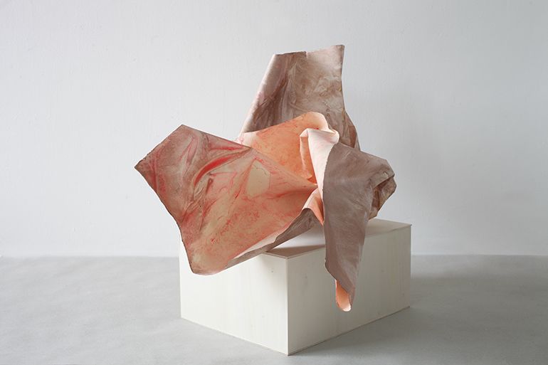 Christine Reifenberger, Cherb, 2014 -2017, tempera on paper,105 x 65 x 57 cm